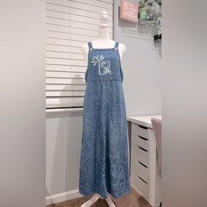 Vintage 90s‎ Studio Ease 100% Cotton Denim Midi Dress